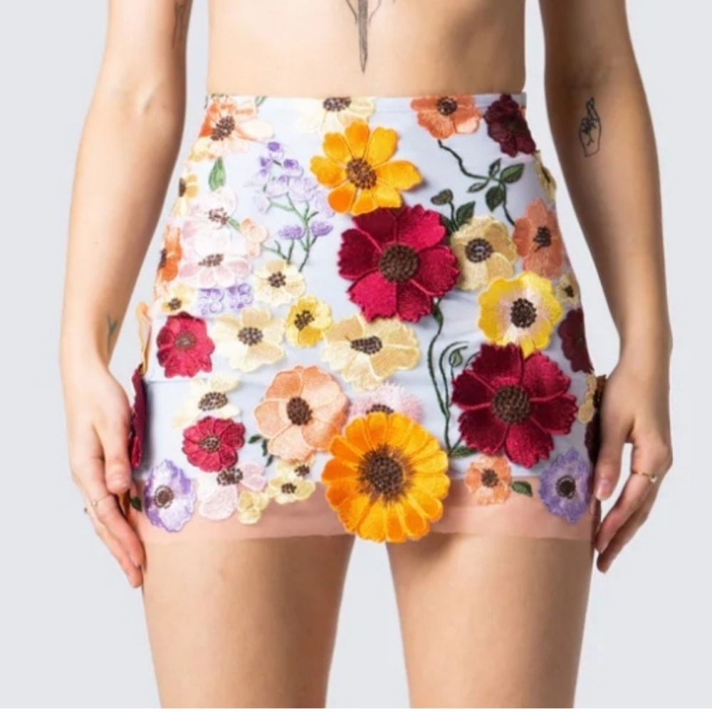 Finesse Multicolor Floral Skirt